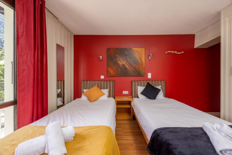 Large shared room at Les Rhodos